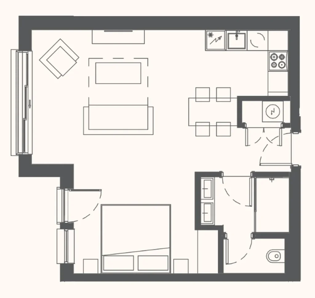Smart Studio in bester Lage in Tivat 49,77 m² in