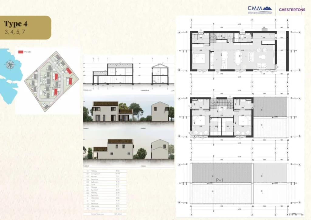 Элегантная вилла с тремя спальнями и садом 165.44 м² в