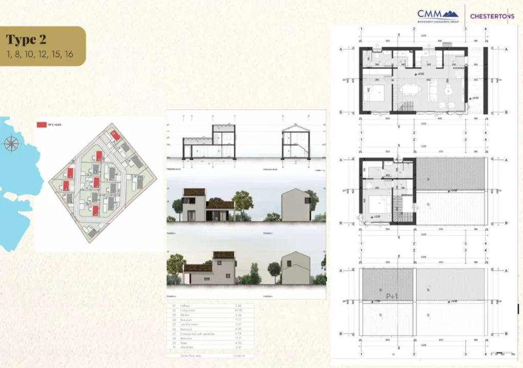 Elegant Two-Bedroom Villa Over Two Levels 112.64 m² in