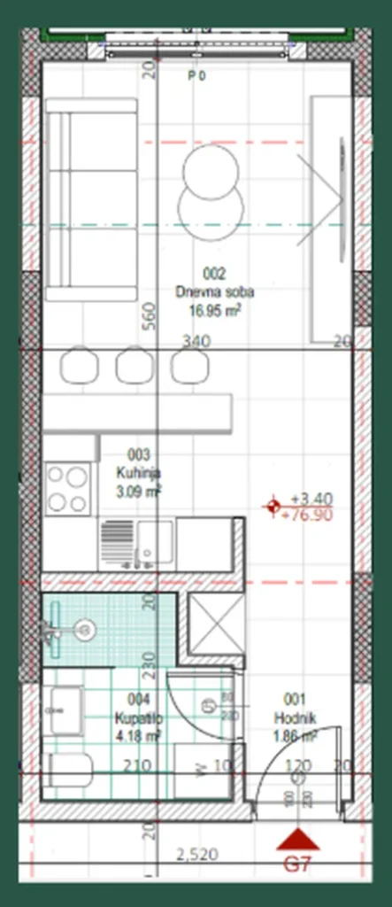 Smart Studio mit Meerblick 26,08 m² in