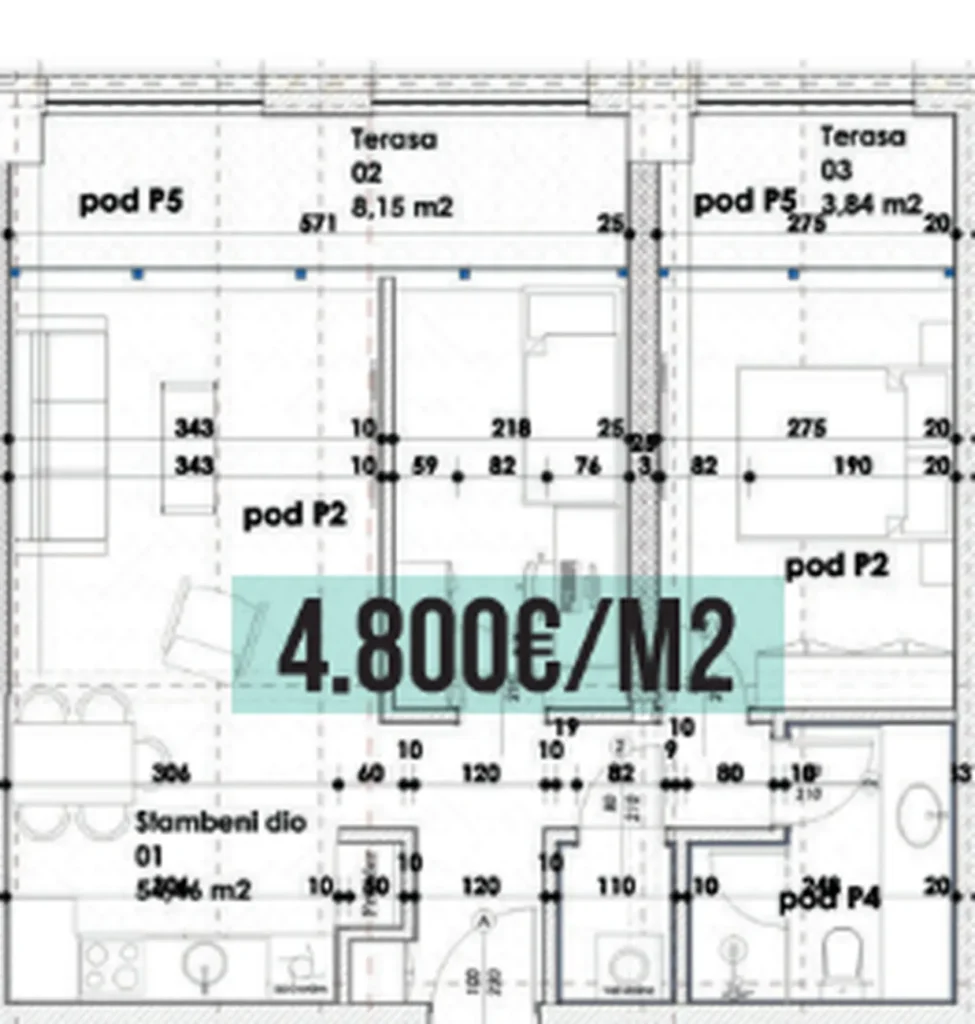 Světlý dvoupokojový byt pro moderní bydlení 66,45 m² v
