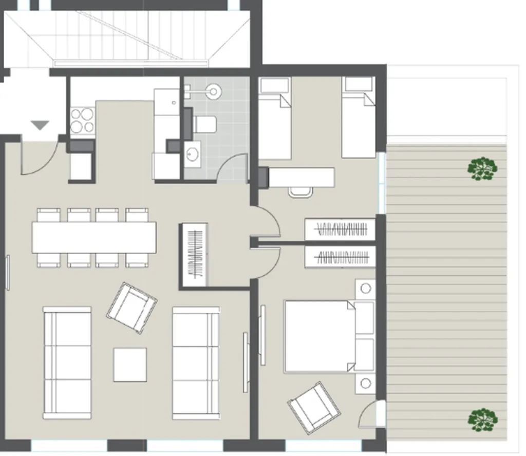 Bright and spacious 2‑bedroom apartment 90.68 m² in