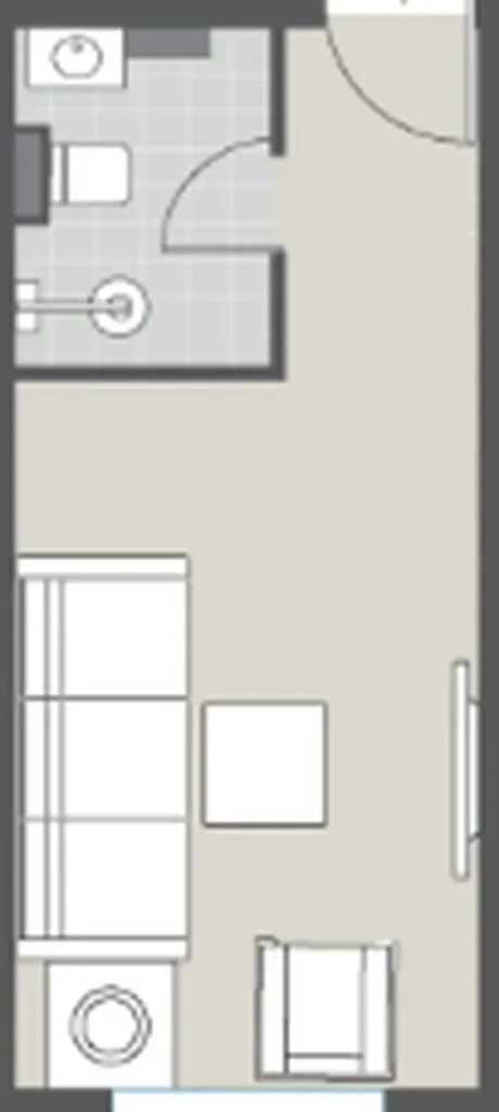 Лаконичная студия 22.44 м² в