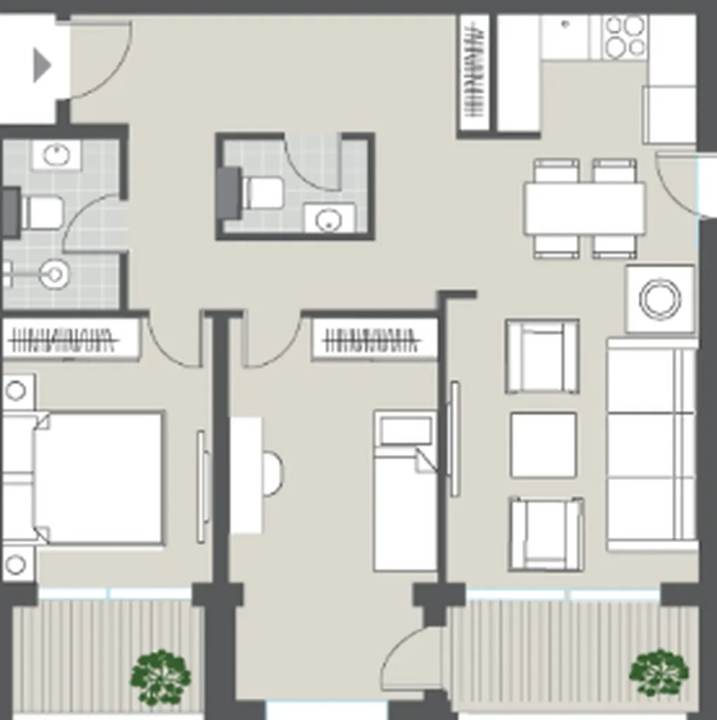 Comfortable 2‑bedroom apartment 68.17 m² in